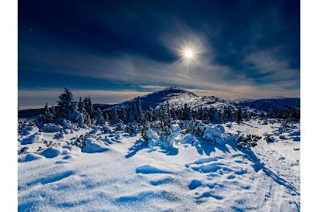 Zumindest auf diesem Bild ist der Name Programm: Die Schneekoppe (1.603 Meter) bildet den höchsten Punkt des tschechischen R...