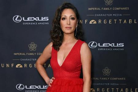 Christina Chang in ihrer roten Traumrobe