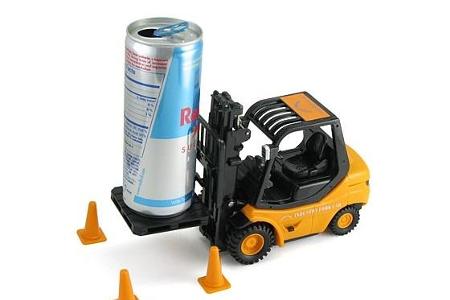 Der R/C Desktop Forklift ist ein kleiner Gabelstapler, mit dem sich zum Beispiel Getränkedosen transportieren lassen. Lassen...