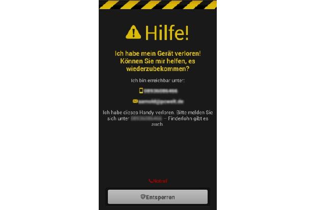 Wenn möglich, senden Sie über die Ortungs-App eine Nachricht an das Gerät. So kann Sie ein ehrlicher Finder kontaktieren.