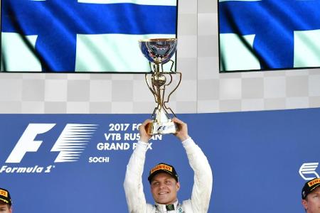 Formel 1: Bottas fünfter finnischer Grand-Prix-Sieger Formel 1: Bottas fünfter finnischer Grand-Prix-Sieger