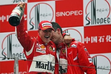Unglaubliche 91 Rennsiege holt Rekordweltmeister Michael Schumacher im Laufe seiner Karriere. Den letzten Erfolg feiert der ...