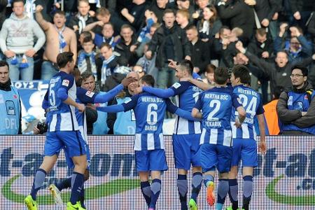 Hertha klettert auf Rang fünf - Augsburg in Not Hertha klettert auf Rang fünf - Augsburg in Not