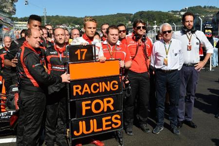Das Rennen 2014 steht ganz im Zeichen von Jules Bianchi. Der Franzose verunglückt eine Woche zuvor in Japan schwer und wird ...