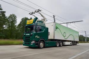 Pilotprojekt: Oberleitungs-Lkw auf Autobahnen
