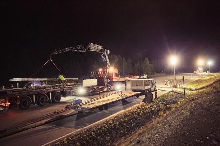 Schweden eröffnet Stromschiene in Straße Schweden eröffnet Stromschiene in Straße