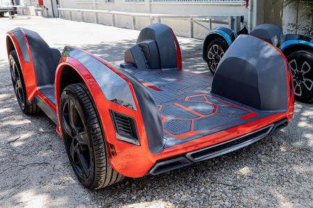 E-Auto-Plattform von REE mit Motor in den Rädern E-Auto-Plattform von REE mit Motor in den Rädern