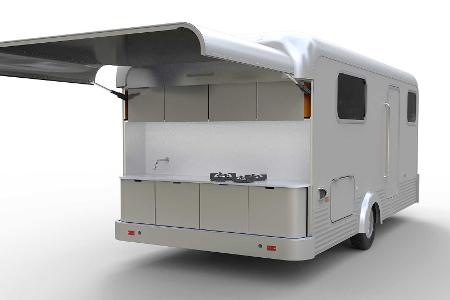 Wohnwagen Lume Traveler: Schlafen und Kochen im Freien