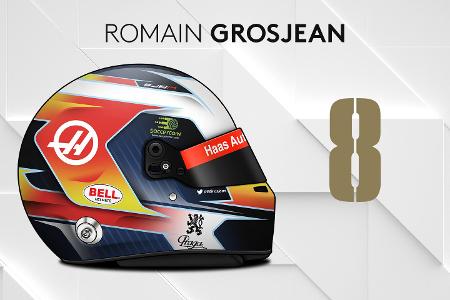 Die Helmdesigns der Formel-1-Fahrer 2019