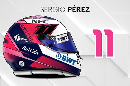 Die Helmdesigns der Formel-1-Fahrer 2019