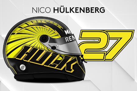 Die Helmdesigns der Formel-1-Fahrer 2019