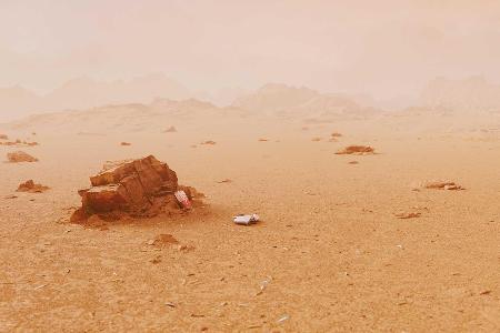 Tesla Roadster endlich auf dem Mars gelandet (in diesen düsteren Renderings)