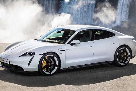 Porsche Taycan im Vergleich mit Porsche Panamera und Tesla Model S