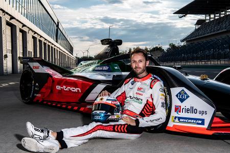 Rene Rast zum ersten Mal im Formel-E-Auto von Audi