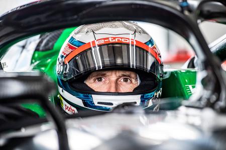 Rene Rast zum ersten Mal im Formel-E-Auto von Audi