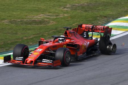 Sebastian Vettel und Charles Leclerc verunfallen in Brasilien Sebastian Vettel und Charles Leclerc verunfallen in Brasilien