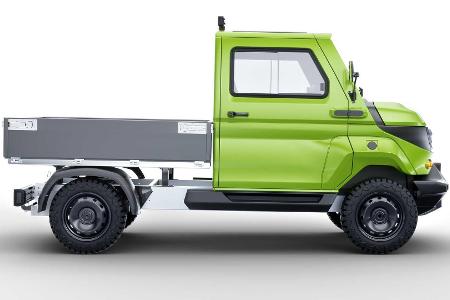 Evum aCar: Neue Optik und neue Fahrzeugklasse für Elektro-Kleinlaster