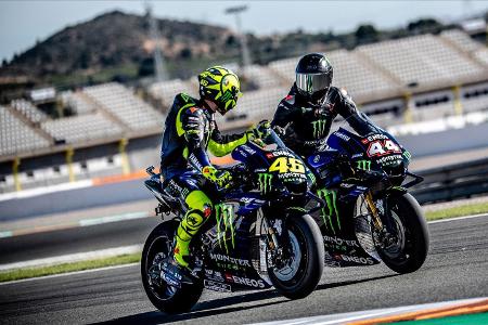 Hamilton testet MotoGP-Bike: Rossi 