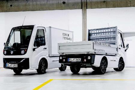 Tropos Able XT: Elektro-Transporter mit Pritsche oder Kofferaufbau