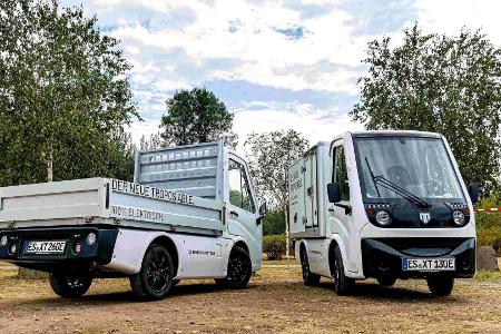 Tropos Able XT: Elektro-Transporter mit Pritsche oder Kofferaufbau
