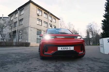 Kamaz Kama 1: Russisches Elektroauto mit Display im Lenkrad