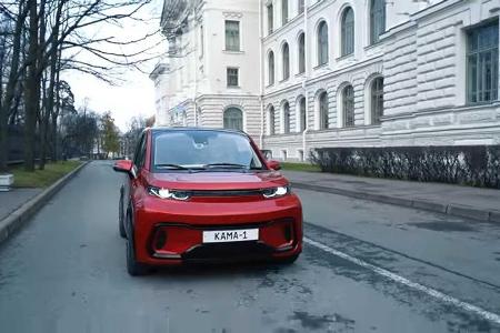 Kamaz Kama 1: Russisches Elektroauto mit Display im Lenkrad