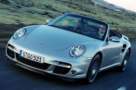 2008: Porsche 911 Turbo Cabrio - Offenes Fahrvergnügen im Turbo Cabrio mit 480 PS und einer Beschleunigung von Null auf 100 ...