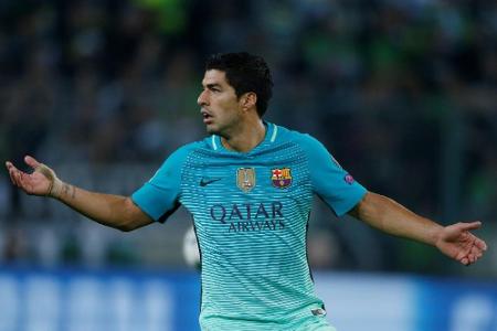 Oberschenkelverletzung: Barca-Star Suarez bangt um Länderspiel-Teilnahme Oberschenkelverletzung: Barca-Star Suarez bangt um Länderspiel-Teilnahme