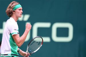 Alexander Zverev im Finale von Halle gegen Federer