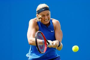 Kvitova beim zweiten Turnier nach der Messerattacke im Finale
