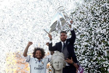 Reals Champions-League-Sieger in Madrid empfangen