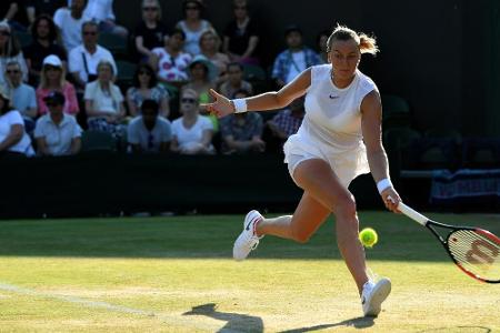 Wimbledon: Mitfavoritin Kvitova scheidet geschwächt aus Wimbledon: Mitfavoritin Kvitova scheidet geschwächt aus