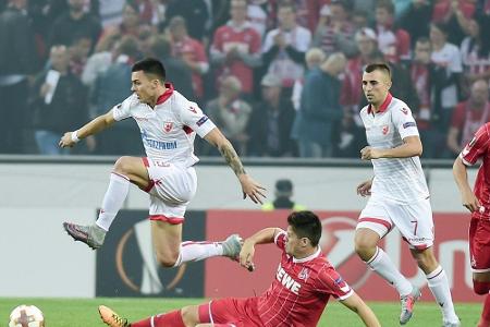 Dreimal Pfosten: Köln verliert unglücklich gegen Belgrad Dreimal Pfosten: Köln verliert unglücklich gegen Belgrad