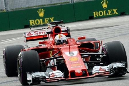 Vettel ohne Topzeit im Singapur-Training Vettel ohne Topzeit im Singapur-Training