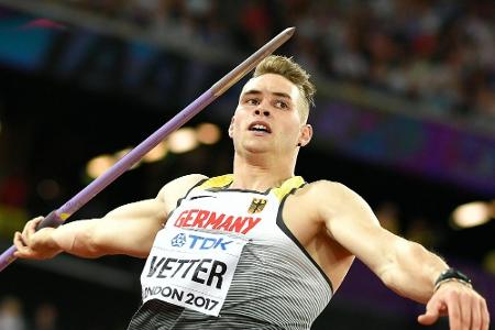 Weltmeister Vetter deutlich über 90 Meter und vor Röhler Weltmeister Vetter deutlich über 90 Meter und vor Röhler