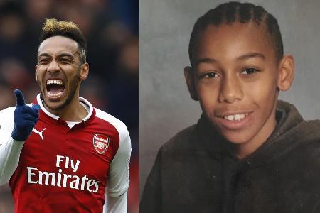 Mittlerweile stürmt Auba für den Arsenal FC. Auf seinem bei Instagram geposteten Kinderfoto dürfte er von seinem aktuellen J...