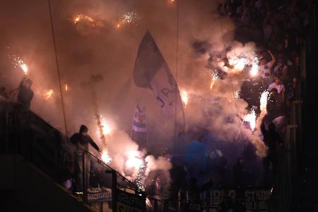 Pyro-Skandal in Rostock: Spielabbruch 