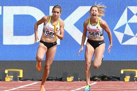 Frauen-Staffel verpasst Bronze über 4x100 m um 17 Hundertstelsekunden Frauen-Staffel verpasst Bronze über 4x100 m um 17 Hundertstelsekunden