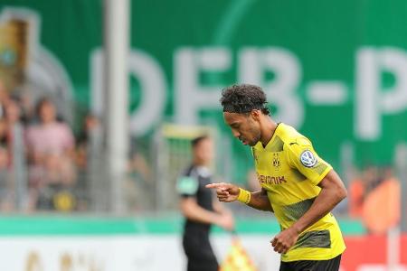 DFB-Pokal: Bundesligisten geben sich keine Blöße, Dreierpack von Aubameyang