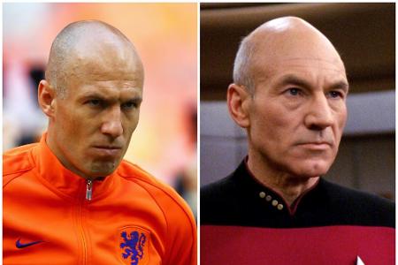 Arjen Robben und Captain Picard