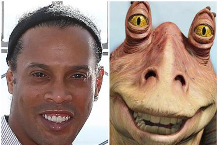 Ronaldinho und Jar Jar Binks