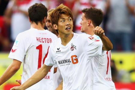 Beim ersten Bundesliga-Duell mit RB Leipzig druckt der Sponsor des 1. FC Köln, eine Supermarktkette, das Logo des hauseigene...