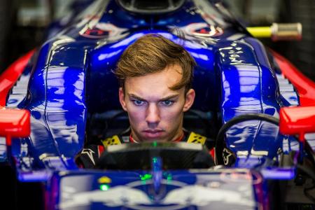 Kaum sitzt Pierre Gasly im Wagen, setzt er den Tunnelblick auf.
