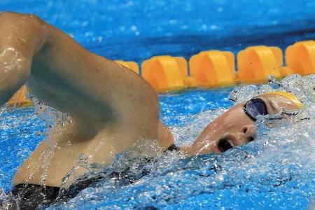 Campbell schwimmt Kurzbahn-Weltrekord über 100 m Freistil Campbell schwimmt Kurzbahn-Weltrekord über 100 m Freistil