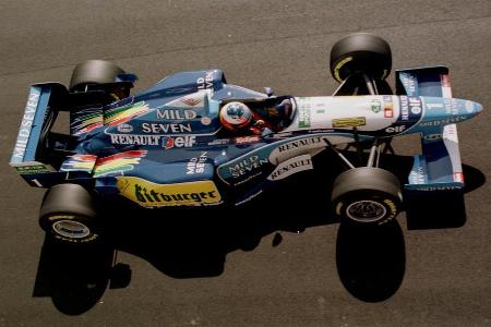 Mit Michael Schumacher und Johnny Herbert am Steuer fuhr Benetton 1995 seine erste und einzige Konstrukteurs-Weltmeisterscha...