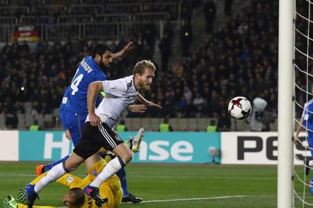 Der Pflichtspielauftakt in das Jahr gelingt der deutschen Mannschaft ebenfalls. Im WM-Quali-Spiel gegen Aserbaidschan ist es...