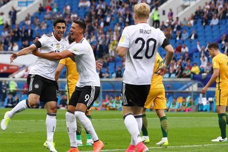 Zum elften Mal in Folge ungeschlagen bleibt die deutsche Elf im ersten Spiel des Confed Cups in Russland. Dank einer starken...