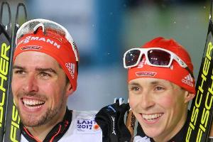 Kombination: Rydzek und Frenzel in Lauerstellung