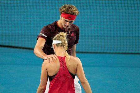 Niederlage im Mixed: Kerber und Zverev verpassen Hopman-Cup-Titel Niederlage im Mixed: Kerber und Zverev verpassen Hopman-Cup-Titel