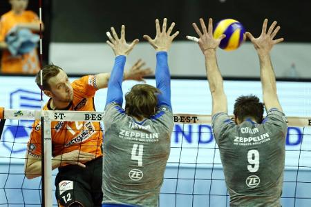 Volleyball: Friedrichshafen gewinnt Spitzenspiel in Berlin